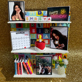 Personalised Birthday Miniature Photo Art 3 Photos Name & Date