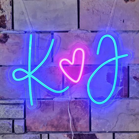 Customised Neon Couple Initials