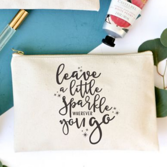 leave a little sparkle Pouch