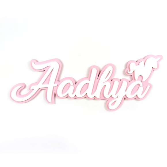 Two Layer Unicorn Name Plate