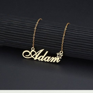 Gold Plated Crown Name Pendant TheSassyTrunk.in