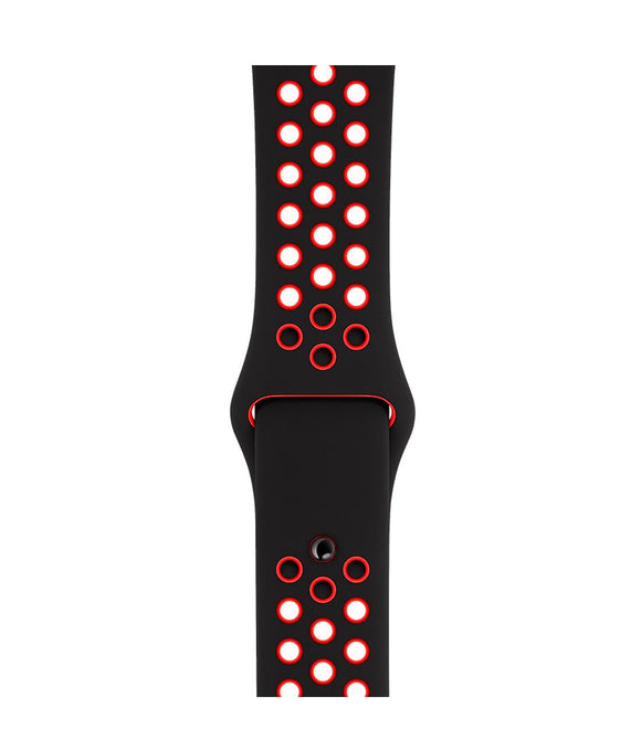 Black and Neon Red Apple watch Strap (42-44 MM) – - Main Image